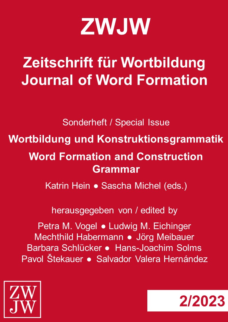 					Ansehen Bd. 7 Nr. 2 (2023): Sonderheft: Wortbildung und Konstruktionsgrammatik
				